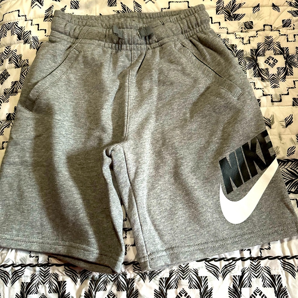 Nike Gray Athletic Shorts with Elastic Waistband